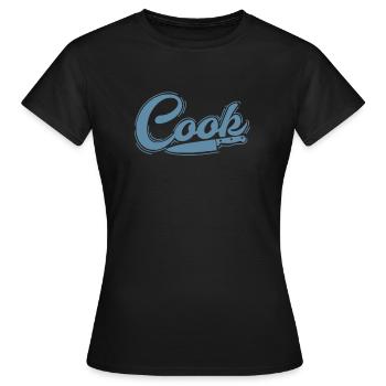 Cook in the kitchen with knife cooking kitchen - Women's T-Shirt - black - Front - AI Model Female 172 dark (172cm)