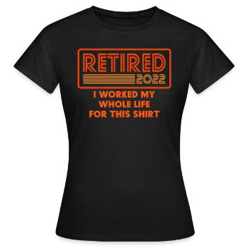 Retraite 2022 Retraité 2022 Graphique - T-shirt Femme - noir - Devant - AI Model Female 172 dark (172cm)