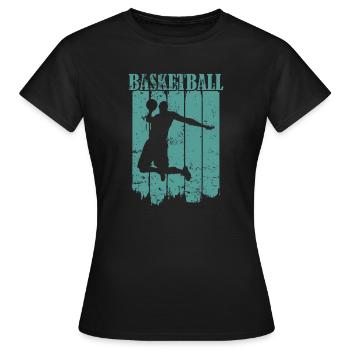 Basketball Ballsport Amerika Teamsport - Frauen T-Shirt - Schwarz - Vorne - AI Model Female 172 dark (172cm)
