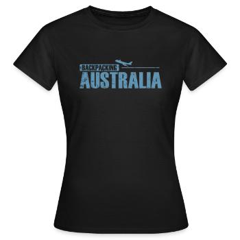 Backbacking Australia Sydney Adventure - Women's T-Shirt - black - Front - AI Model Female 172 dark (172cm)