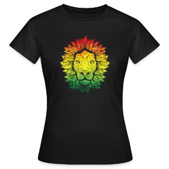 Africa Lion's Mane Predator Predator King - Women's T-Shirt - black - Front - AI Model Female 172 dark (172cm)