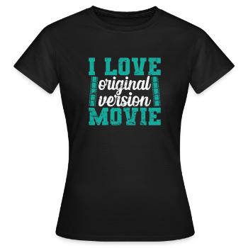 J’adore la traduction de films en version originale - T-shirt Femme - noir - Devant - AI Model Female 172 dark (172cm)