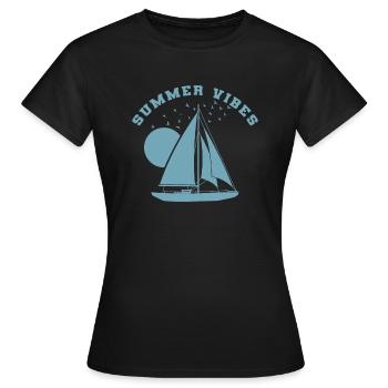Summer Vibes Voilier Sports Nautiques - T-shirt Femme - noir - Devant - AI Model Female 172 dark (172cm)