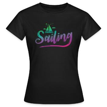 Voilier Voilier Sports Nautiques Loisirs - T-shirt Femme - noir - Devant - AI Model Female 172 dark (172cm)