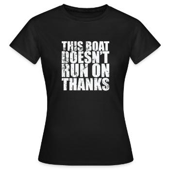 Ce bateau ne fonctionne pas sur le voilier Thanks - T-shirt Femme - noir - Devant - AI Model Female 172 dark (172cm)