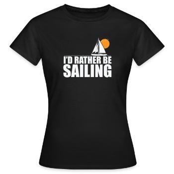 Je préfère être voilier voilier sport - T-shirt Femme - noir - Devant - AI Model Female 172 dark (172cm)