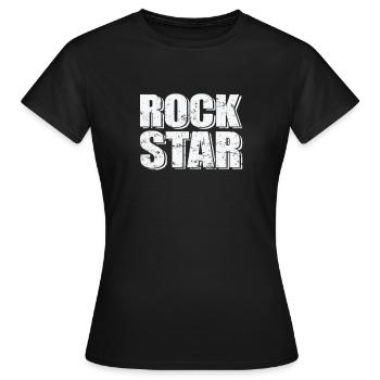 Rock Star Musikstil Genre Gitarre Rockband - Frauen T-Shirt - Schwarz - Vorne - AI Model Female 172 dark (172cm)
