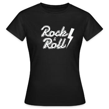 Rock & Roll Musikstil Genre Gitarre Rockband - Frauen T-Shirt - Schwarz - Vorne - AI Model Female 172 dark (172cm)