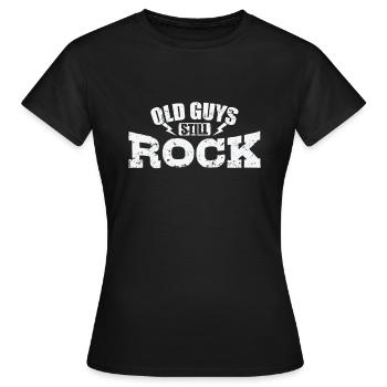 Old Guys still Rock Musikstil Genre Gitarre - Frauen T-Shirt - Schwarz - Vorne - AI Model Female 172 dark (172cm)