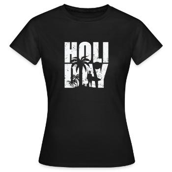 Vacances Vacances Loisirs Vacances Voyage - T-shirt Femme - noir - Devant - AI Model Female 172 dark (172cm)