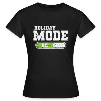 Mode vacances sur Vacances Loisirs Vacances - T-shirt Femme - noir - Devant - AI Model Female 172 dark (172cm)