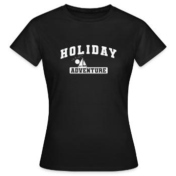 Vacances Aventure Vacances Loisirs Vacances - T-shirt Femme - noir - Devant - AI Model Female 172 dark (172cm)