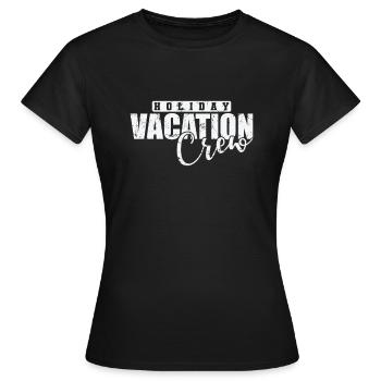 Vacances Vacances Équipage Vacances Loisirs - T-shirt Femme - noir - Devant - AI Model Female 172 dark (172cm)