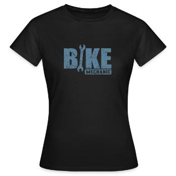 Mécanicien de vélo Profession de mécanicien de deux-roues - T-shirt Femme - noir - Devant - AI Model Female 172 dark (172cm)