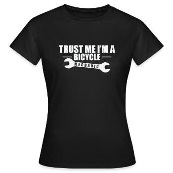 Croyez-moi, je suis mécanicien de vélo deux-roues mécanicien - T-shirt Femme - noir - Devant - AI Model Female 172 dark (172cm)