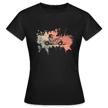 Go Kart Rennen Strecke Auto Rennstrecke - Frauen T-Shirt - Schwarz - Vorne - AI Model Female 172 dark (172cm)