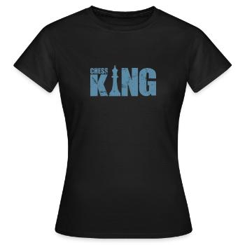 Jeu de plateau Chess King Chess Casse-tête - T-shirt Femme - noir - Devant - AI Model Female 172 dark (172cm)