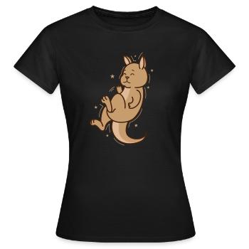Kangaroo sleeps Australia Outback animal - Women's T-Shirt - black - Front - AI Model Female 172 dark (172cm)