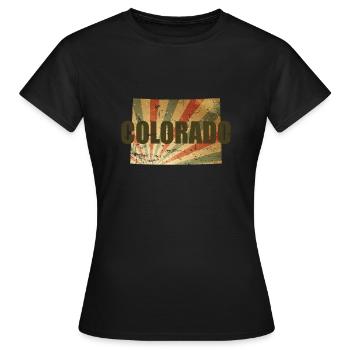 Colorado États-Unis Amérique État - T-shirt Femme - noir - Devant - AI Model Female 172 dark (172cm)