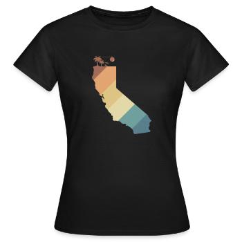 California Kartenumriss USA Amerika - Frauen T-Shirt - Schwarz - Vorne - AI Model Female 172 dark (172cm)