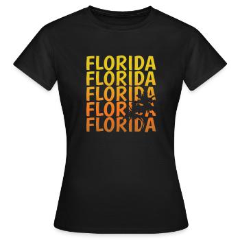 Florida Palmen USA Amerika Bundesstaat - Frauen T-Shirt - Schwarz - Vorne - AI Model Female 172 dark (172cm)