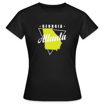 Géorgie Atlanta États-Unis Amérique État - T-shirt Femme - noir - Devant - AI Model Female 172 dark (172cm)