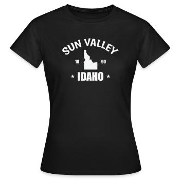 Idaho Sun Valley 1890 USA Amerika - Frauen T-Shirt - Schwarz - Vorne - AI Model Female 172 dark (172cm)