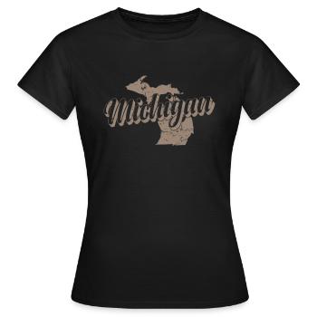 Michigan États-Unis Amérique État - T-shirt Femme - noir - Devant - AI Model Female 172 dark (172cm)