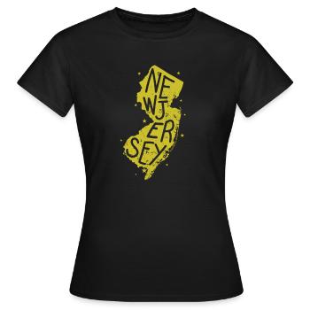 New Jersey Kartenumriss USA Amerika - Frauen T-Shirt - Schwarz - Vorne - AI Model Female 172 dark (172cm)