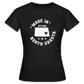 Made in North Dakota USA - Frauen T-Shirt - Schwarz - Vorne - AI Model Female 172 dark (172cm)