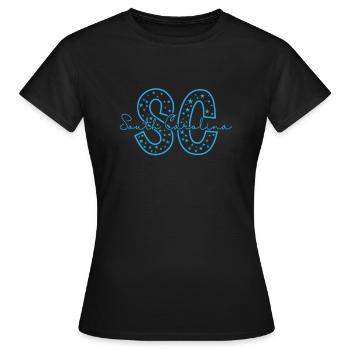 Caroline du Sud SC lettre USA Amérique - T-shirt Femme - noir - Devant - AI Model Female 172 dark (172cm)