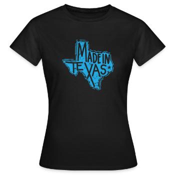 Fabriqué au Texas USA Amérique - T-shirt Femme - noir - Devant - AI Model Female 172 dark (172cm)