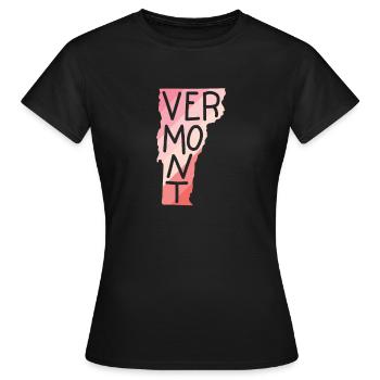 Vermont États-Unis Amérique État - T-shirt Femme - noir - Devant - AI Model Female 172 dark (172cm)