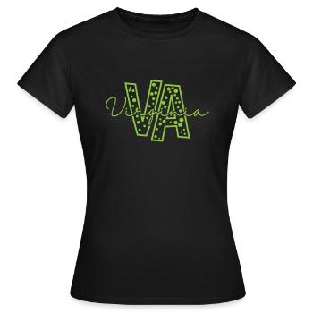 Virginia VA Buchstabe USA Amerika - Frauen T-Shirt - Schwarz - Vorne - AI Model Female 172 dark (172cm)