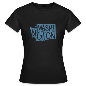 Washington États-Unis Amérique État - T-shirt Femme - noir - Devant - AI Model Female 172 dark (172cm)