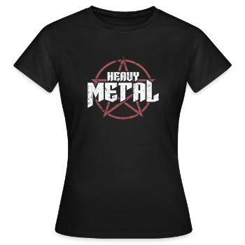 Heavy Metal Musikband Genre Bass - Frauen T-Shirt - Schwarz - Vorne - AI Model Female 172 dark (172cm)