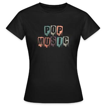 Pop Music R'n'B Sänger Stars Rap - Frauen T-Shirt - Schwarz - Vorne - AI Model Female 172 dark (172cm)
