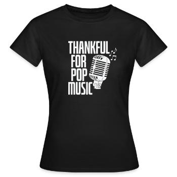 Reconnaissant pour les stars de la chanteuse de musique pop - T-shirt Femme - noir - Devant - AI Model Female 172 dark (172cm)