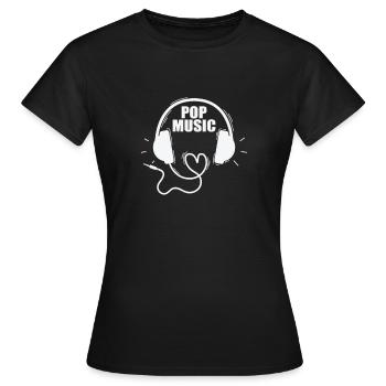 Pop Music Genre Sänger Stars R'n'B - Frauen T-Shirt - Schwarz - Vorne - AI Model Female 172 dark (172cm)