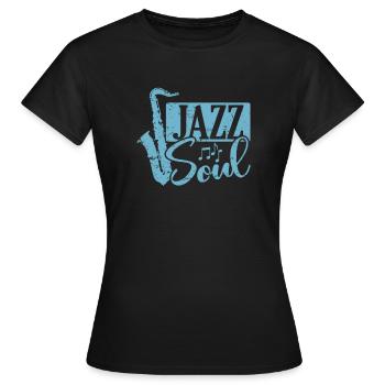 Jazz Soul Musique Saxophone Blues et Soul - T-shirt Femme - noir - Devant - AI Model Female 172 dark (172cm)