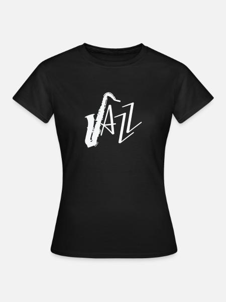 Jazz Saxophone Improvisiert - Frauen T-Shirt - Schwarz