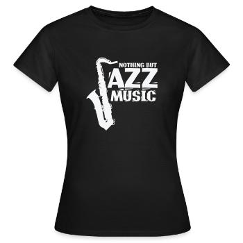 Rien que de la musique jazz musique saxophone - T-shirt Femme - noir - Devant - AI Model Female 172 dark (172cm)