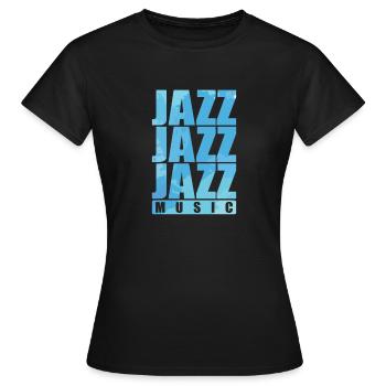 Jazz Genre Saxophone Son - T-shirt Femme - noir - Devant - AI Model Female 172 dark (172cm)