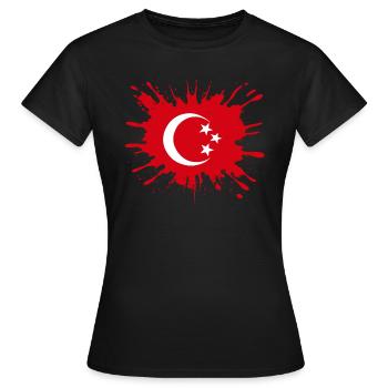 Drapeau turc - T-shirt Femme - noir - Devant - AI Model Female 172 dark (172cm)
