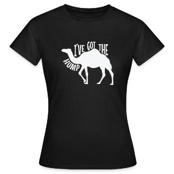 I've got the Hump Kamel Dromedar - Frauen T-Shirt - Schwarz - Vorne - AI Model Female 172 dark (172cm)
