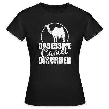 Trouble obsessionnel du chameau dromadaire - T-shirt Femme - noir - Devant - AI Model Female 172 dark (172cm)