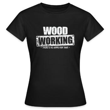 Wood Working Forstarbeiter - Frauen T-Shirt - Schwarz - Vorne - AI Model Female 172 dark (172cm)