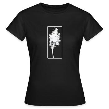 Baum Portait Natur Wälder Blätter - Frauen T-Shirt - Schwarz - Vorne - AI Model Female 172 dark (172cm)