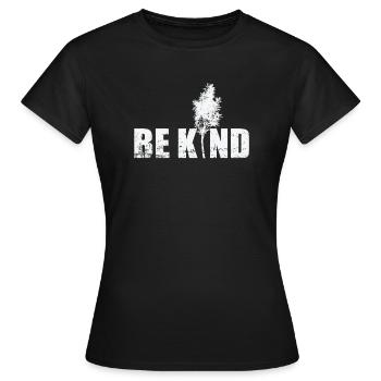 Be Kind Natur Wald Bäume Natur Blätter - Frauen T-Shirt - Schwarz - Vorne - AI Model Female 172 dark (172cm)