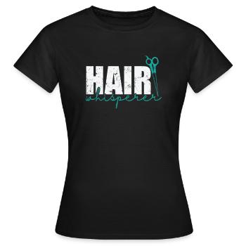 Hair Whisperer Friseur Beruf Haare - Frauen T-Shirt - Schwarz - Vorne - AI Model Female 172 dark (172cm)